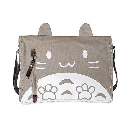 JOCHUI Canvas Kawaii Bag Cat Shoulder Bag Messenger Cute Bag Crossbody Satchel Women Sling Bag Book Bag