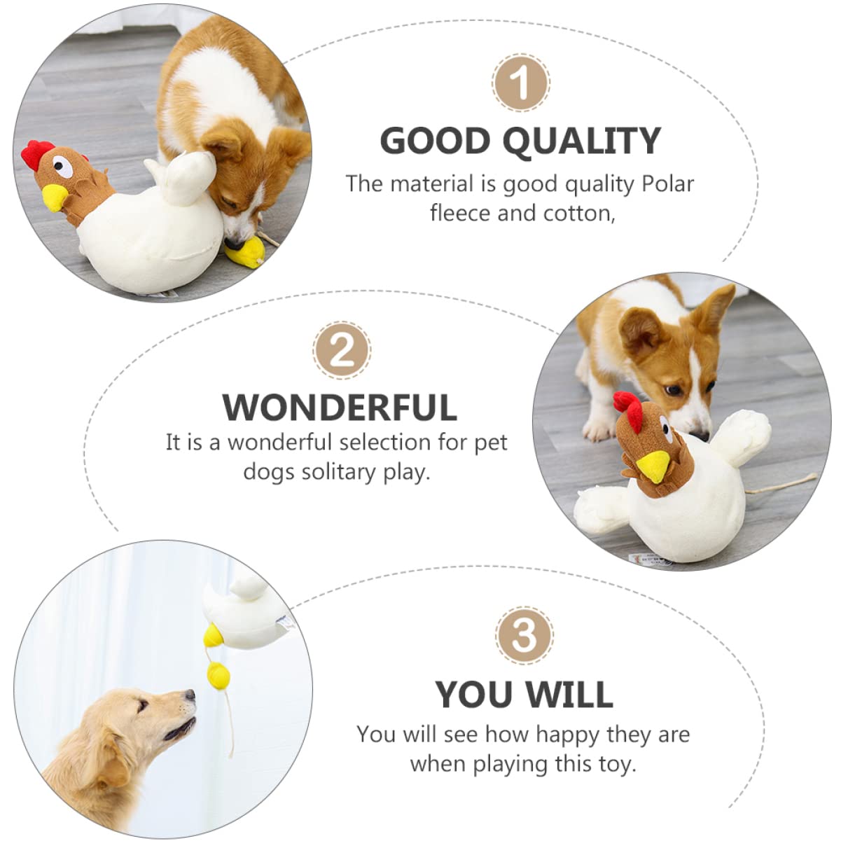 Mipcase 2 STK Henne Eier Spielzeug Hundespielzeug Kleine Hunde Süßes Hundespielzeug Ostern Huhn Spielzeug Chimmy Plüsch Hähnchen Stofftier Polarfleece Kleiner Hund Hundebiss Kind