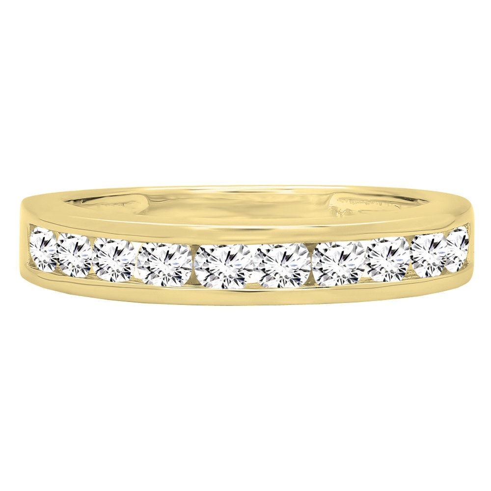 DazzlingRock Collection 10 quilates oro amarillo redonda H-I Diamante cultivado en laboratorio