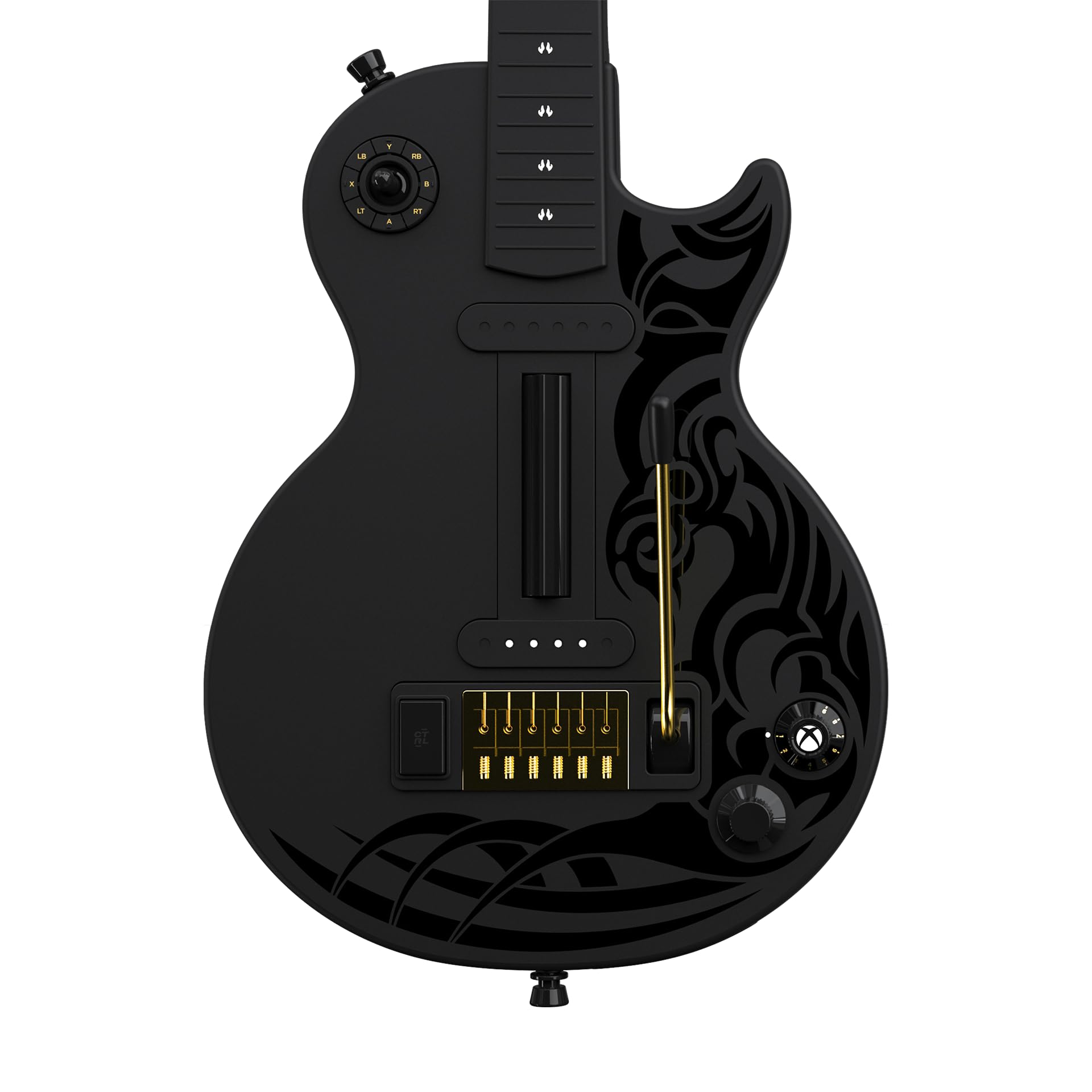 CRKD Gibson Les Paul Guitar Black Tribal - Licensed by Xbox
