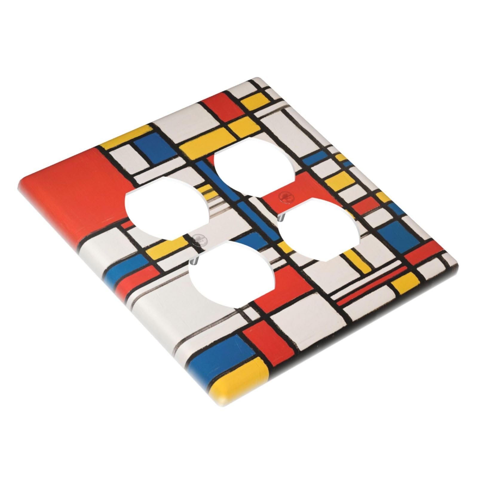 Geometric Outlet Covers - Mondrian Style Art -3