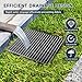 Galvanized Steel Drain Grate,24 * 24in Outdoor Drain Cover,Heavy Duty B125 Class Channel Grate,Rust-Proof Metal Sewer Grate,Silver Square Drainage Grate for Garage,Sewer,Dowmspout,Driveway,Yard