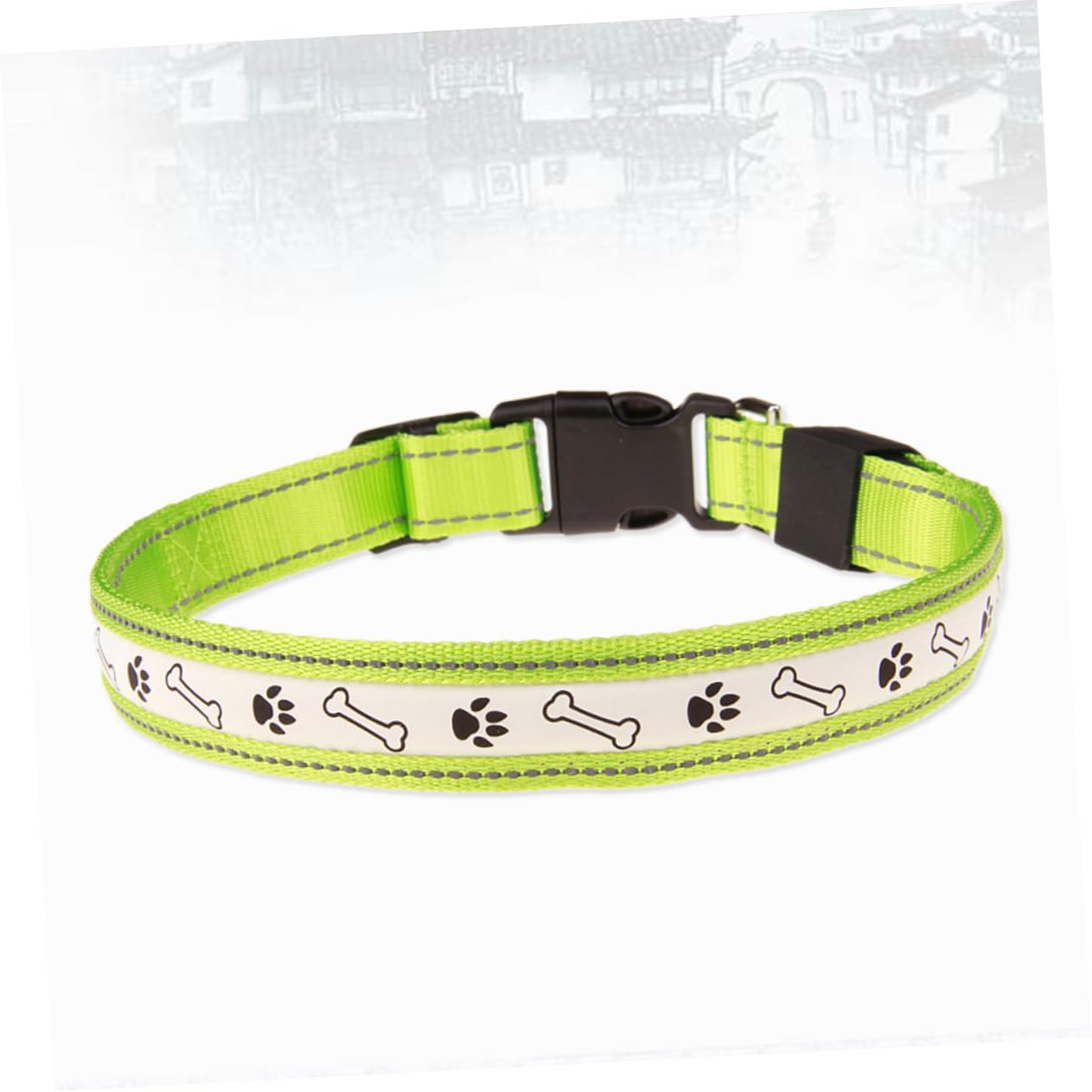 Housoutil 3piezas Collar Led Recargable para Perros y Visible La Oscuridad para Paseos Nocturnos y Seguridad Verde