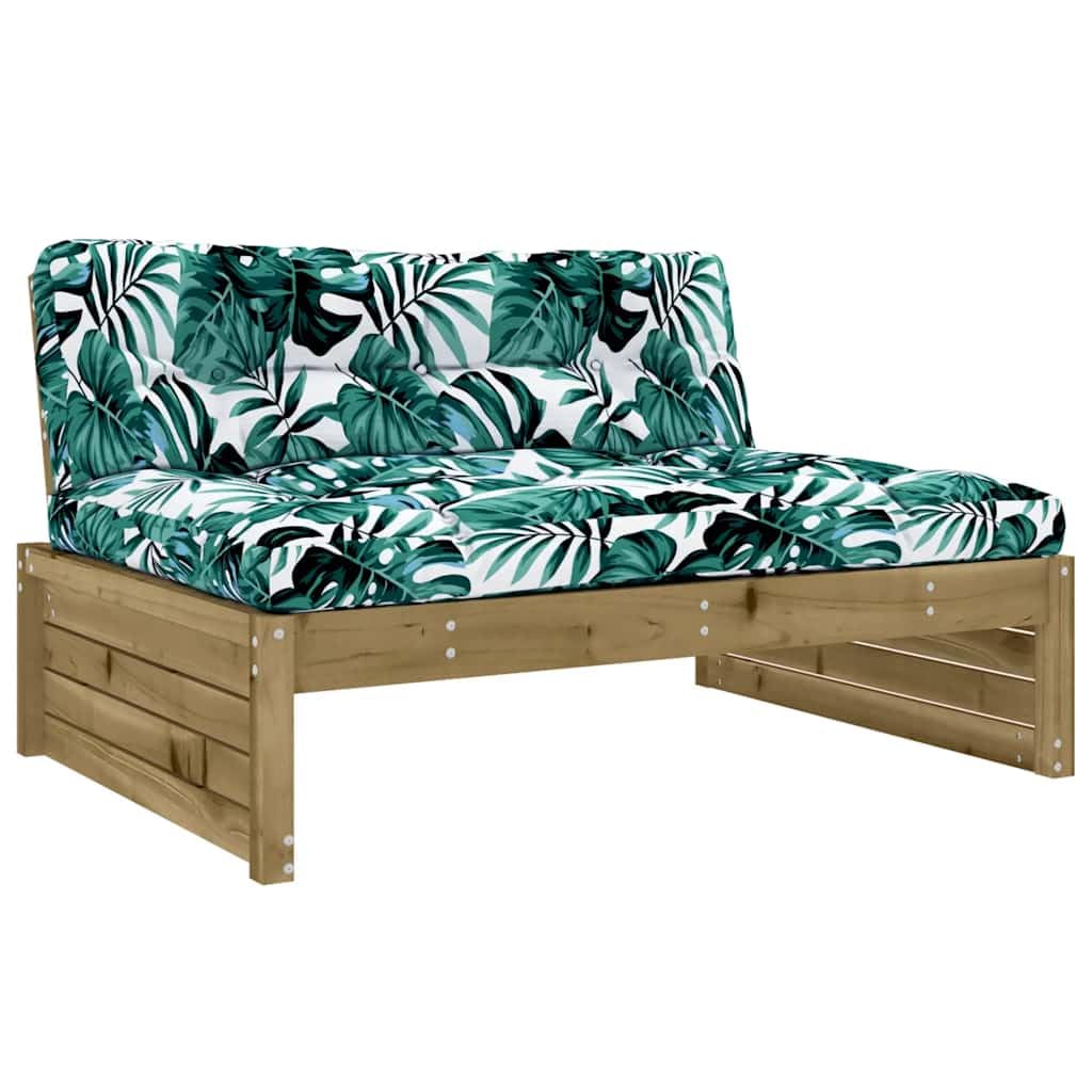vidaXL Sofá Central Madera de Pino impregnada 120x80 cm, sofá intermedio, sofá de Exterior, sofá de Patio, sofá de jardín, sofá Modular