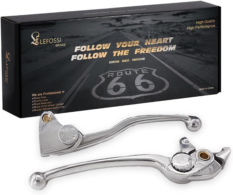 Premium Aluminum Motorcycle Brake & Clutch Lever Compatiable with Ninja 650 ER-6N ER6N ER6F ER-6F KLE 650 Versys 650 09 10 11 12 13 14 15 16 17 18 ER 650 EX 650 R -Safety Polished