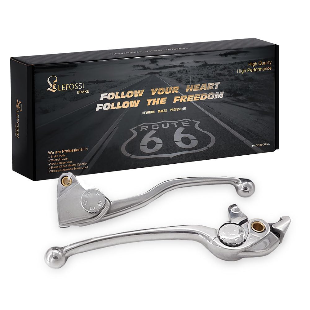 Palancas de embrague del freno de aluminio para Compatible con Kawasaki Ninja 650 ER-6N ER6N ER6F ER-6F KLE 650 Versys 650 09 10 11 12 13 14 15 16 17 18 ER 650 EX 650 R Polished Silver