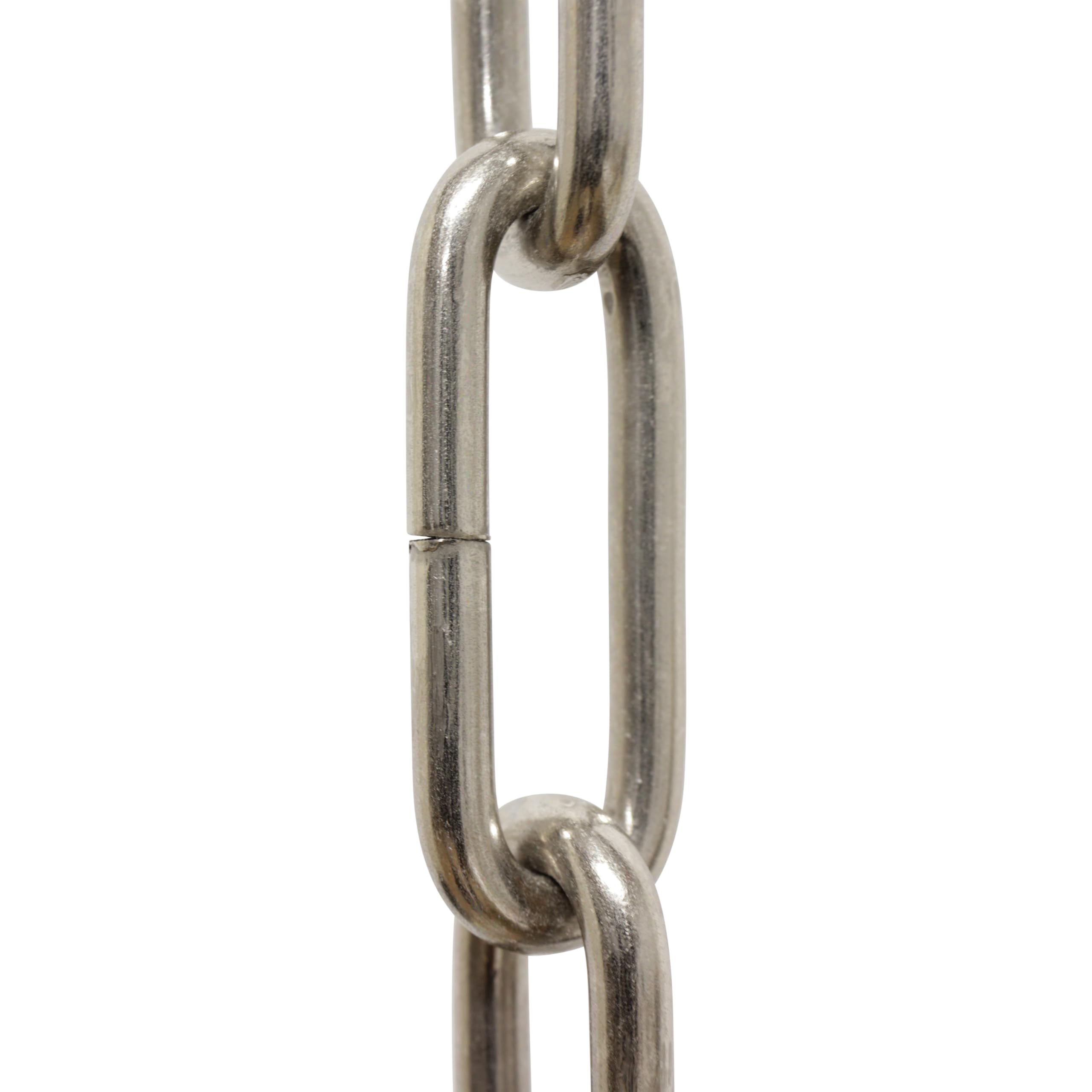 RCH Hardware CH-S59-395-BN-3 Steel Chandelier Chain 7 Gauge, Brushed Nickel (3 Feet)