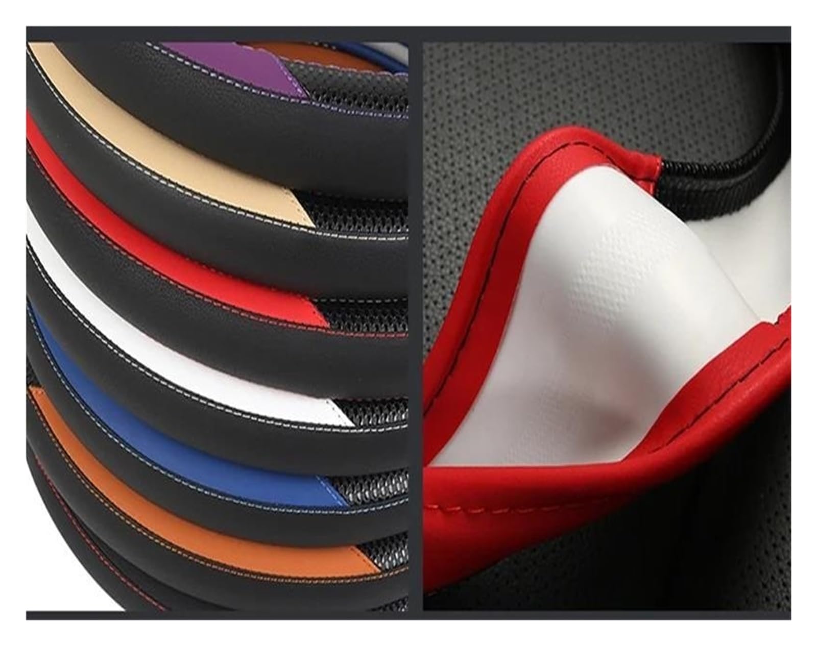 Volantes Funda para Volante Coche Cuero, 38cm, 15 ", para Chevy, para Cruze, para Malibu, para Sail, para Spark, para Captiva, para Equinox Funda Volante(BLVE)