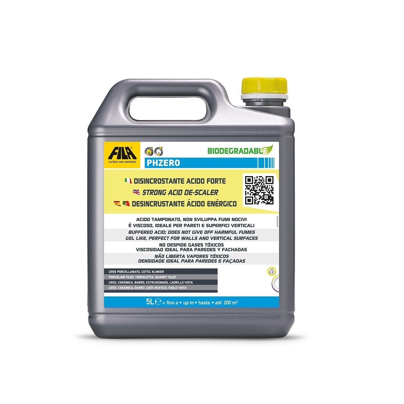 FILA 50300005ISP PHZERO Desincrustante Ácido 5 litros
