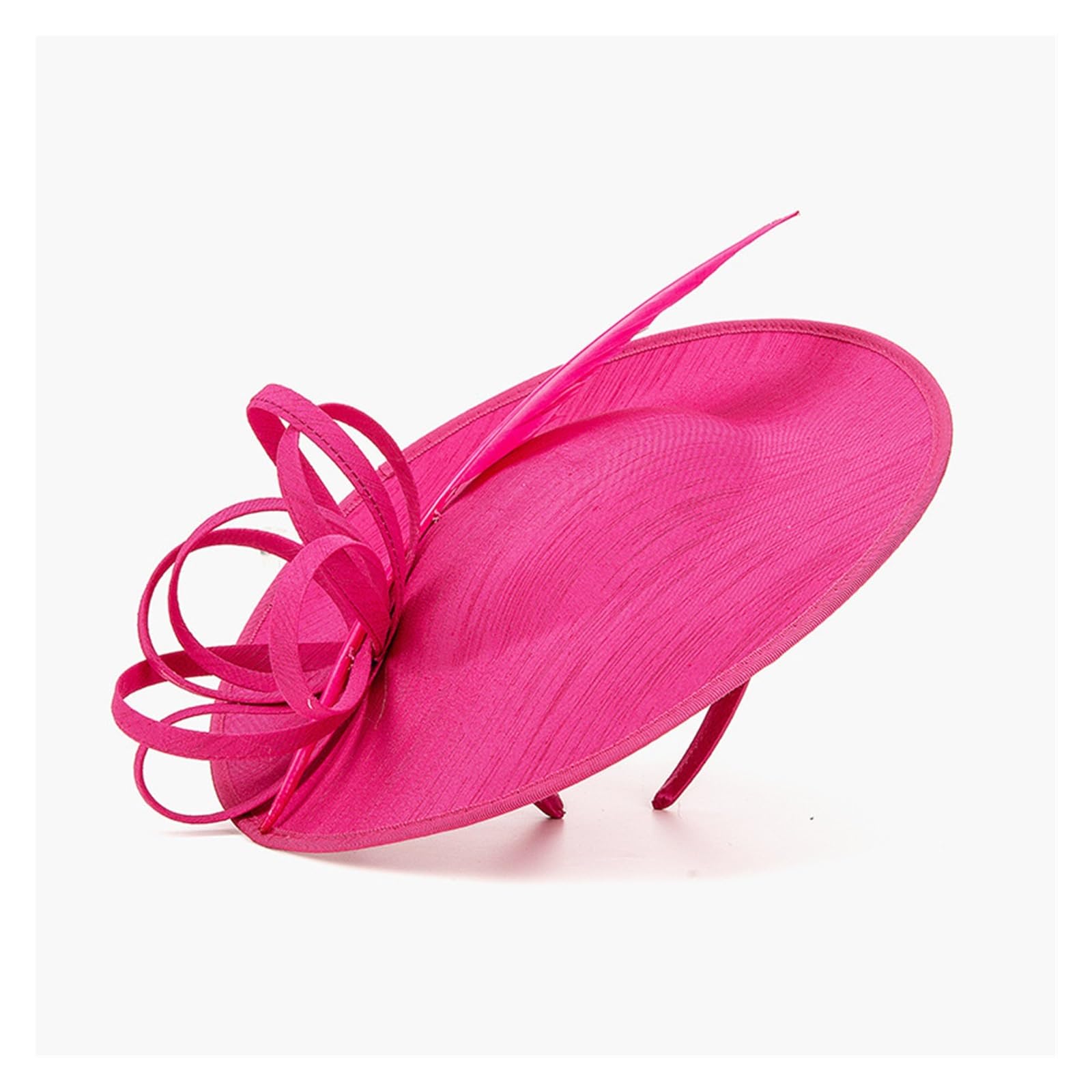 Cappelli Fascinator Matrimonio Donna Fascinator Cappello a Cilindro Fascia Accessori for Capelli Retro Cocktail Tea Party Copricapo Sposa Chapeau Femme(Light Pink)