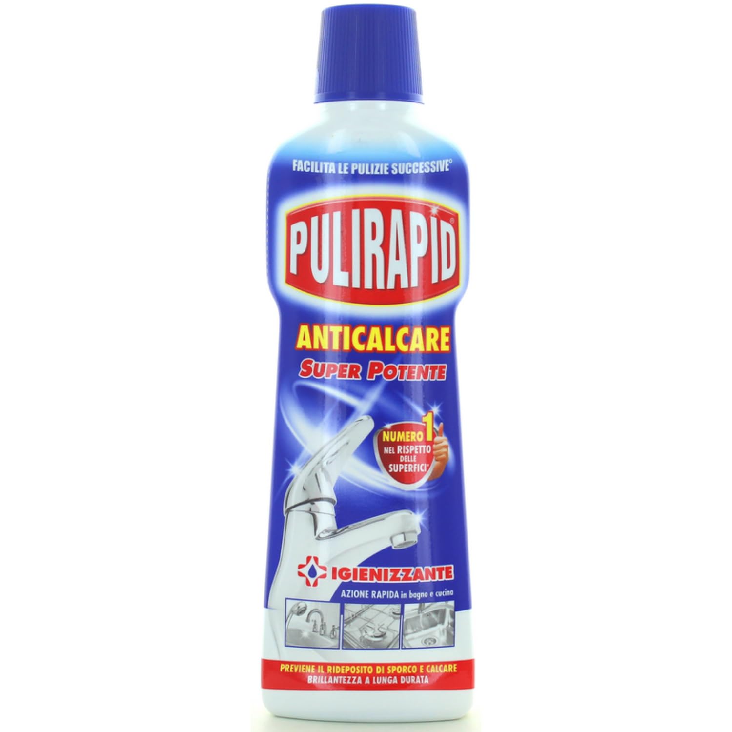 Detergente anticalcare igienizzante per bagno e cucina – formula concentrata – 750ml kit con Spugna Brandizzata SPESA & RISPARMIO Inclusa – Variazioni 4/8/12 Pezzi (4)