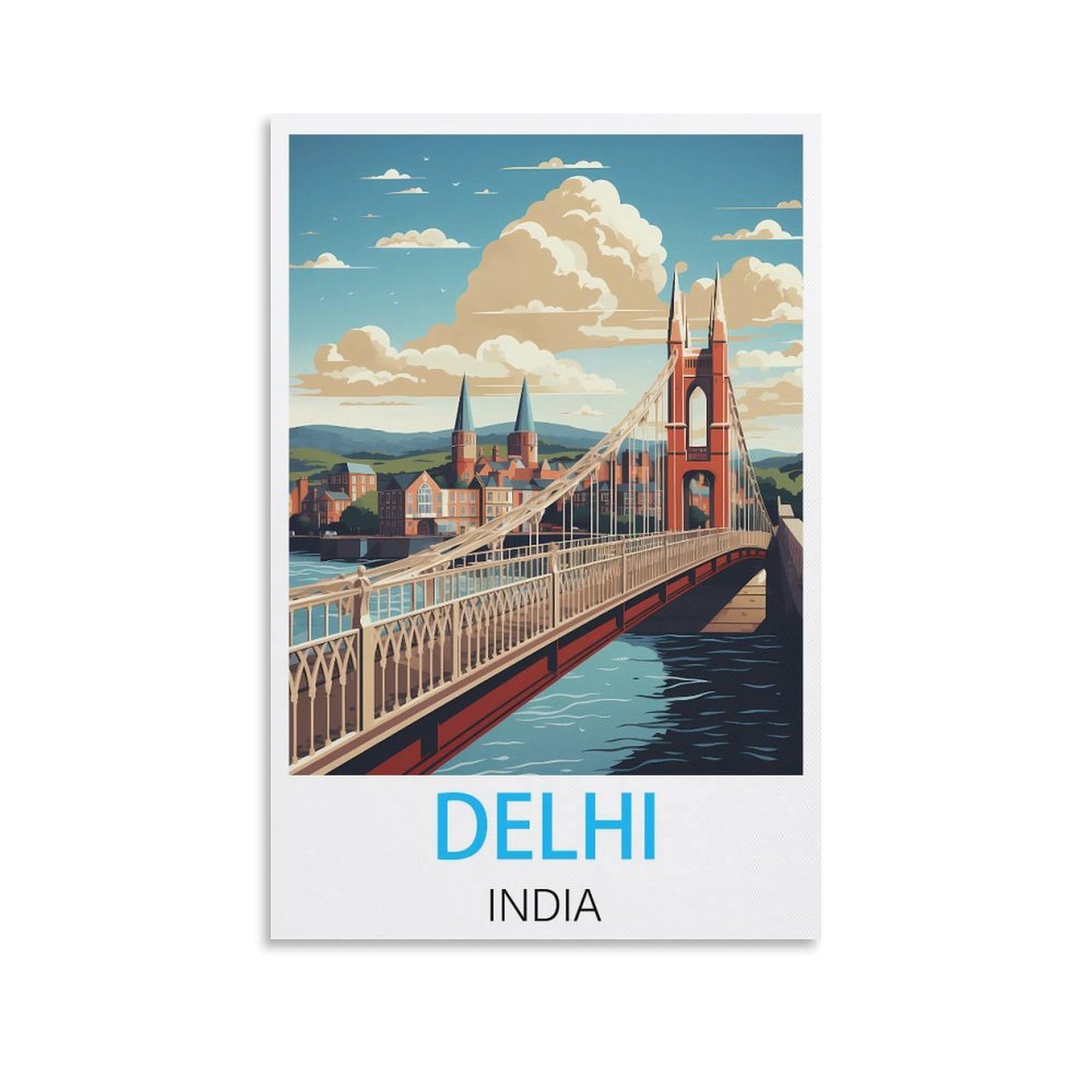 Metal Sign Tin Sign,Delhi Indias,Garden & Kitchen Poster, Inspirational Sign Home Wall Art Decor for Home Kitchen Bar Club Decoration 15x30cm