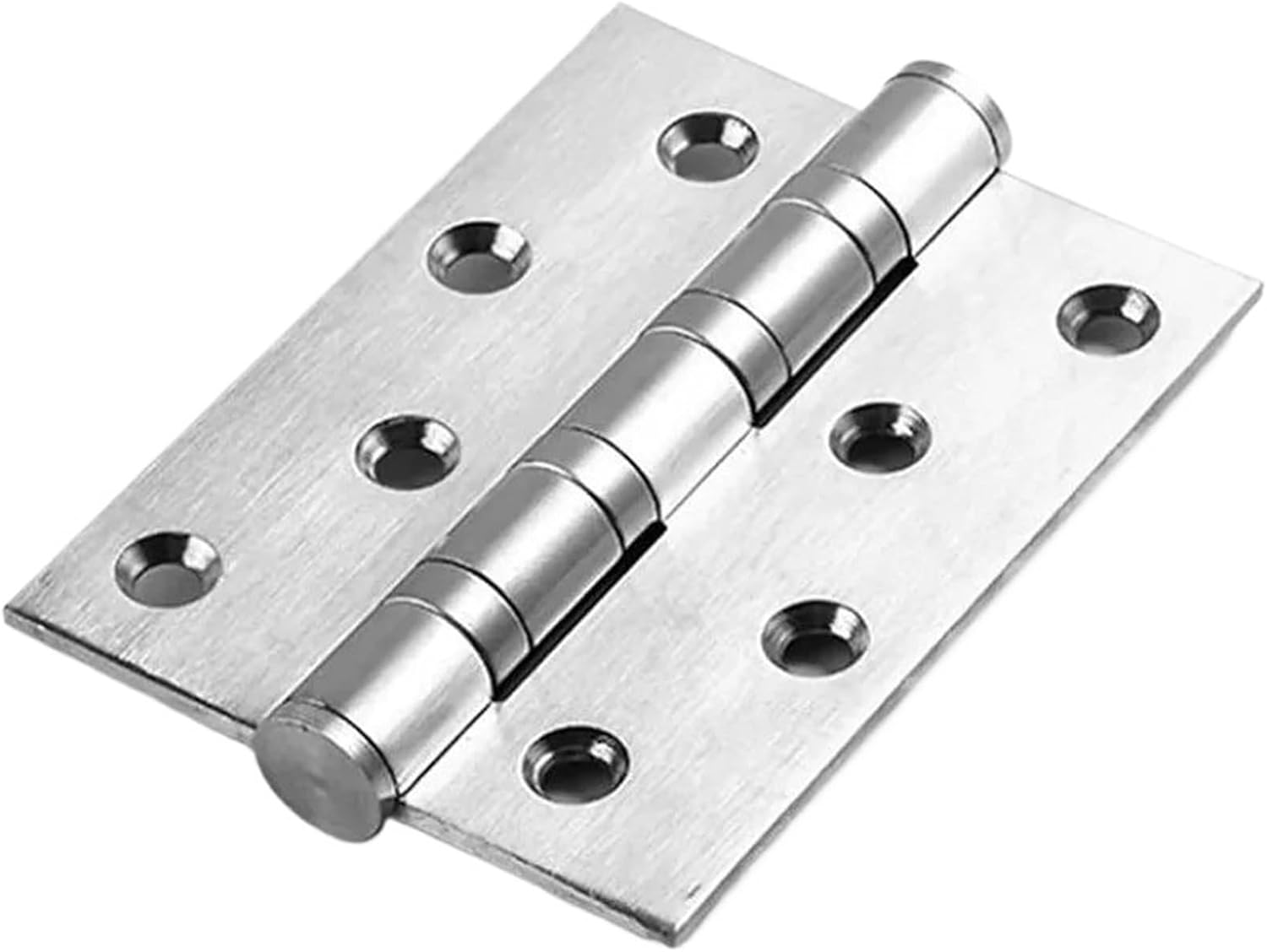 1pc Stainless Steel Door Hinges Quiet Bearing Bathroom Wooden Door Flat Open 4 Inch 5 Inch Door Leaf Fold Page(4-inch 2.5-inch Thick (Qinggu))