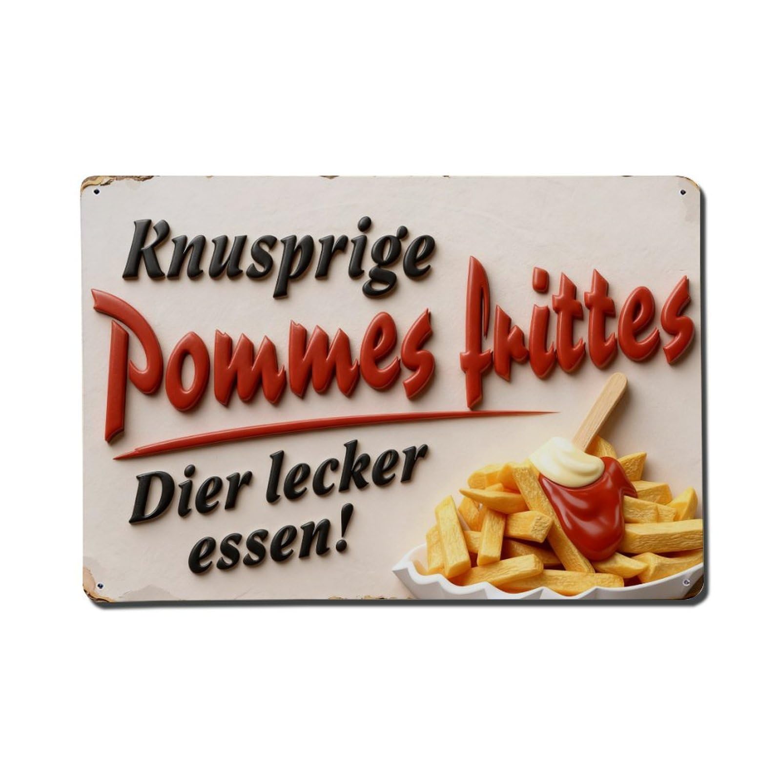 Crispy French Fries Delicious Food Metal Tin Sign Plaque