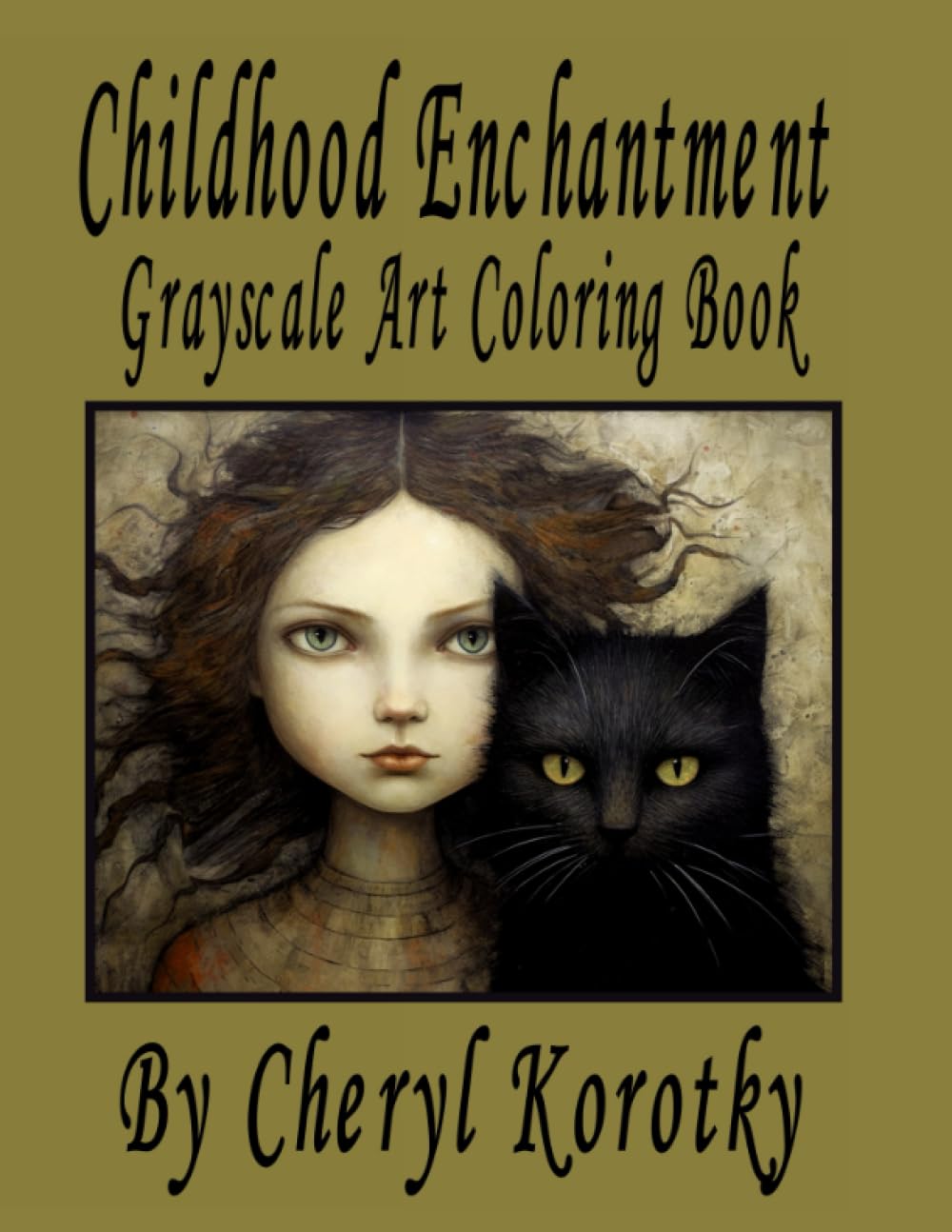 Childhood Enchantment: Grayscale Art Coloring Book