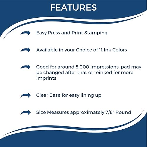 Miniatura 5 de Sello redondo de agradecimiento autoentintado, suministros escolares de escritorio, impresiones de hasta 5K, disponible en 11 colores de tinta,