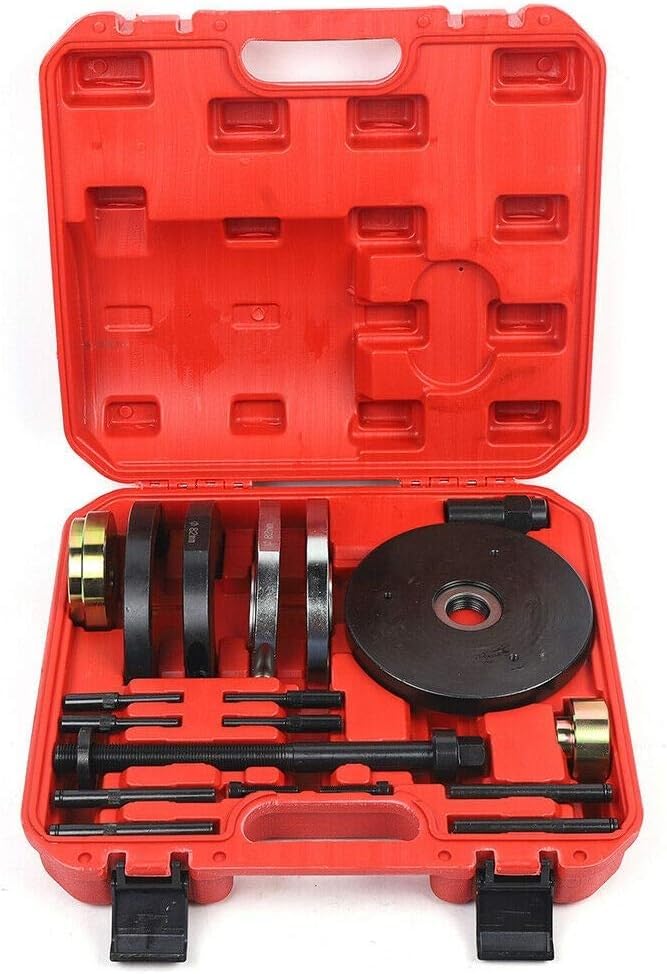 Kit di 19 attrezzi per cuscinetti ruota ruota mozzo ruota 82 mm, strumenti essenziali per riparazione e manutenzione auto