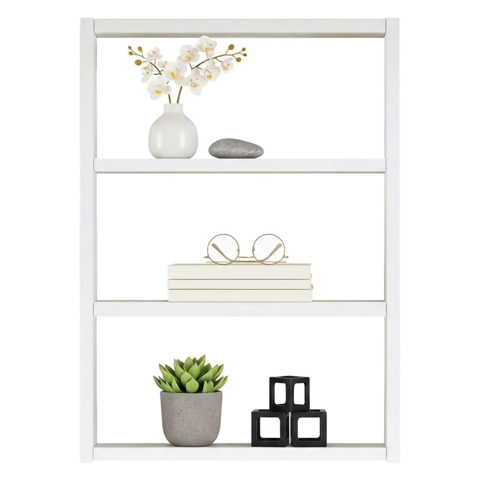 Dmora Regal Albali 43,2x9x60h cm Weiß 3 Böden