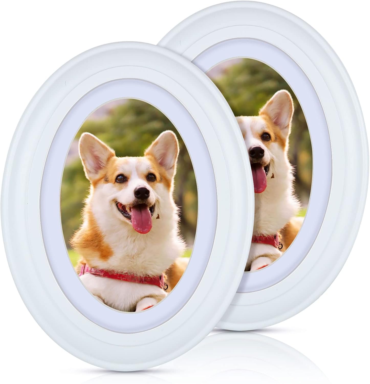 SENENQU 2 Pack White Oval Picture Frames 8x10 Classic Oval