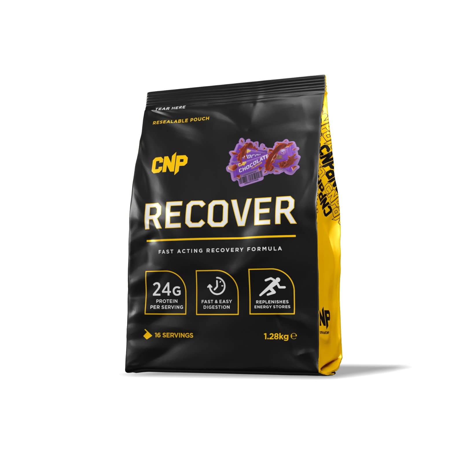 CNP ProfessionalRecover, 5kg & 1.2kg Fast Acting Post Exercise Recovery Formula, Whey, Carbs, 4 Flavours (Chocolate, 1.2kg)