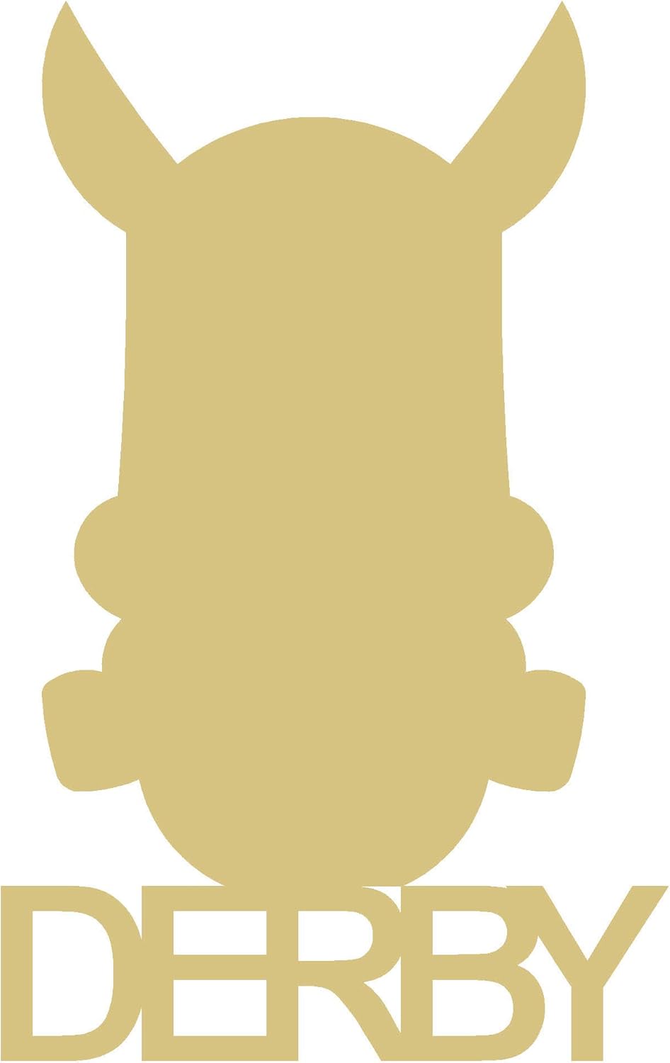 Derby Horse Cutout Unfinished Wood Derby Decor Door Hanger Horse Racing MDF Shaped Canvas Style 1 (24")