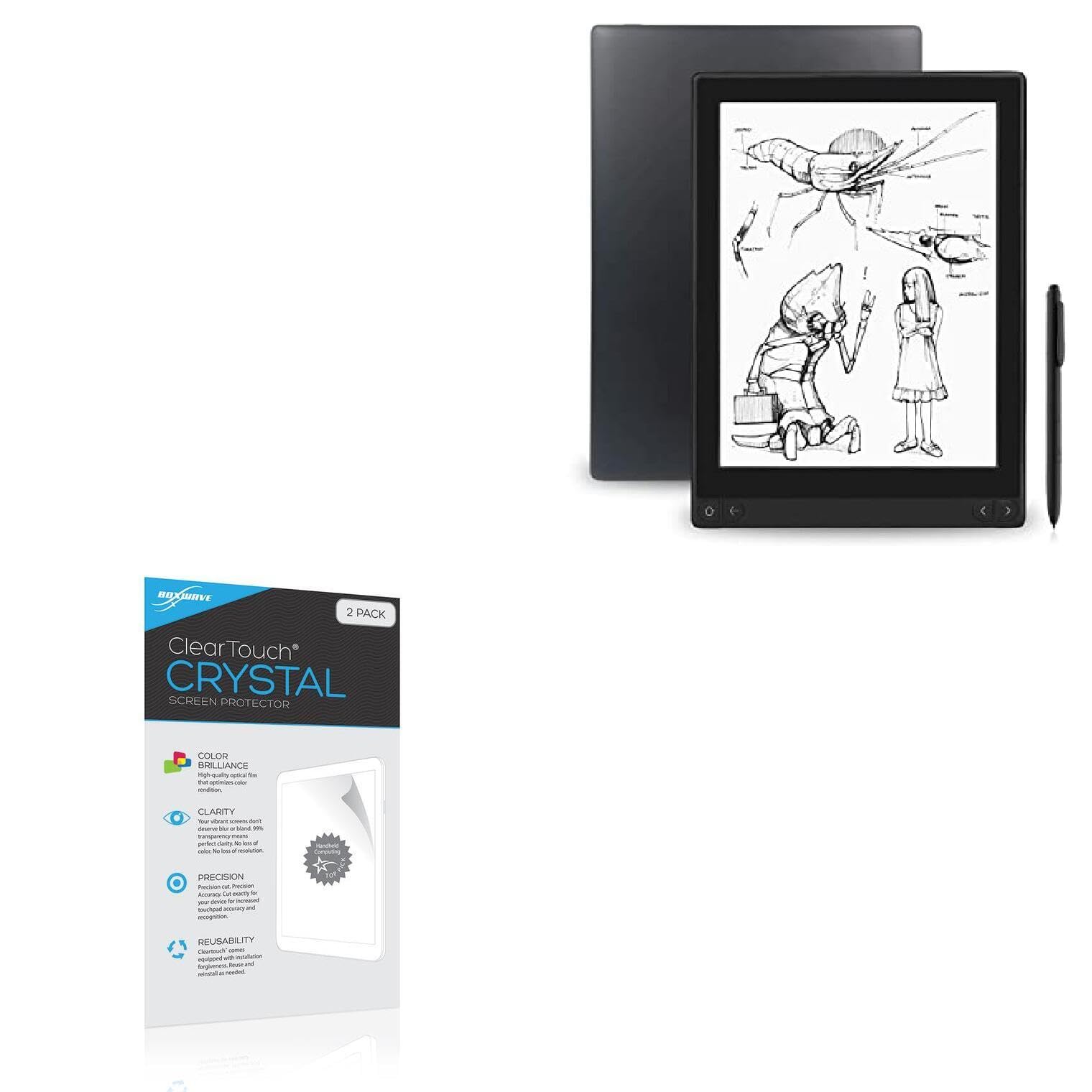 BoxWaveScreen Protector Compatible with Boyue Likebook Mimas - ClearTouch Crystal (2-Pack), HD Film Skin - Shields from Scratches