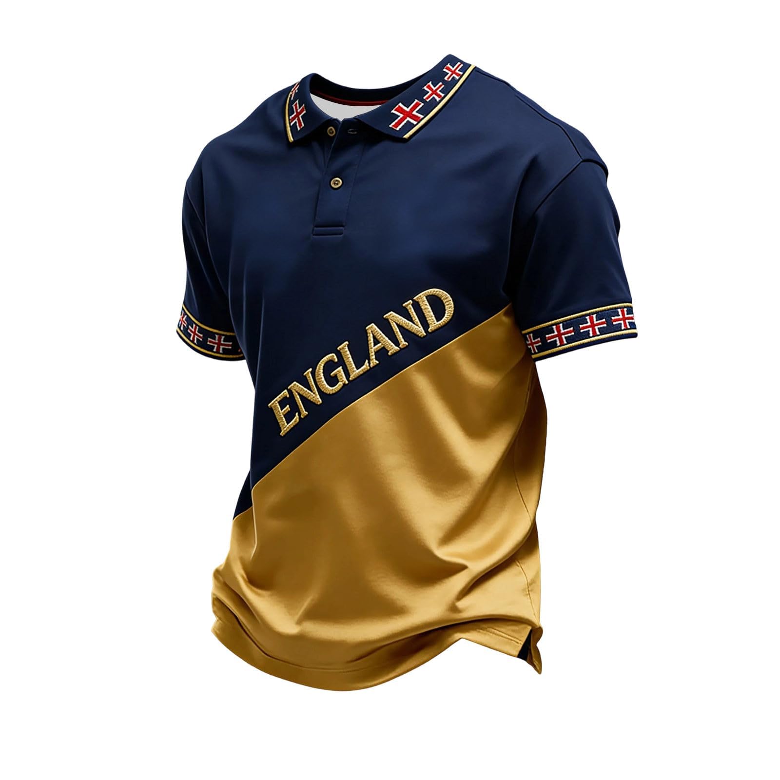 England St George's Cross Polo Shirt Classic Polo Shirt with Red England Flag Design Perfect for Football Fans Comfortable for Everyday Wear and Matches