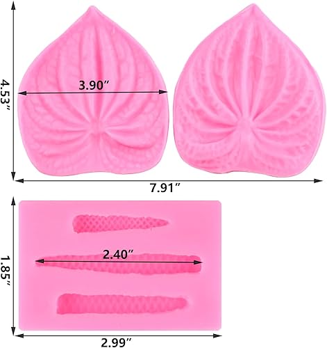 Vista 39 de Zixiang Molde de veteado de silicona para pasta de goma, molde de pasta de goma, molde de flor de peonía, molde de lirio de orquídea para decoración