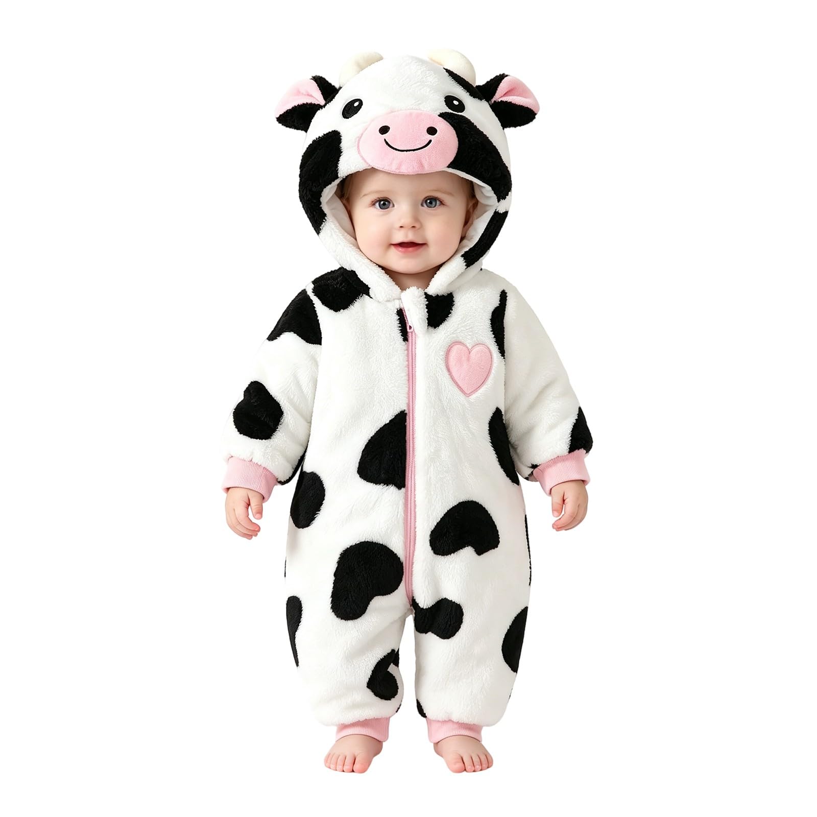 Unisex Baby Christmas Costume Flannel Hooded Outfit Santa Claus Newborn — image 1