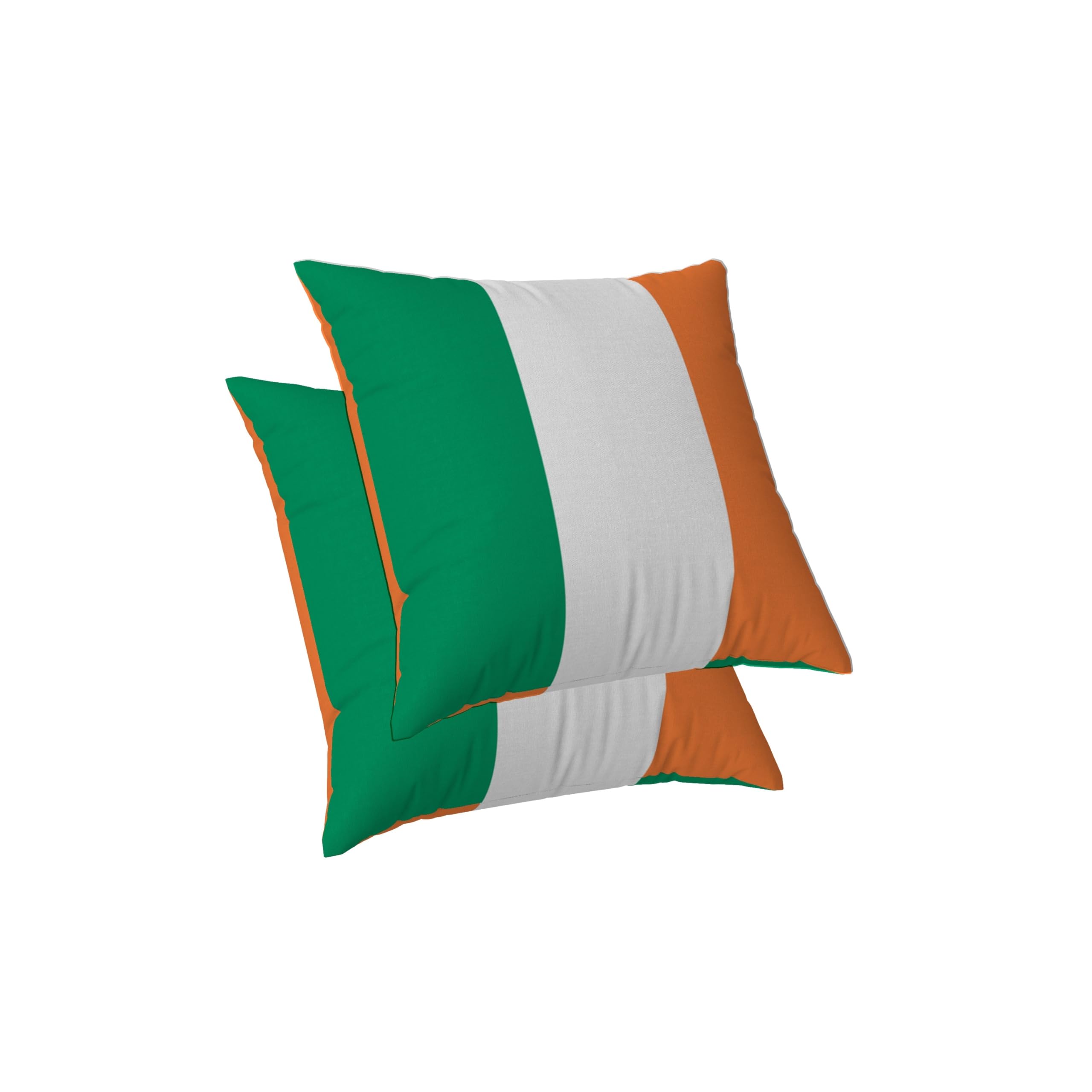 ggaimwf Flag Cushion Cover Ireland Flag Cushion Cases for Sofa Patriotic National Flag Pillow Covers Home Decorative Throw Pillowcase with Invisible Zip Chair Bedroom Living Room 40x40cm Set of 2