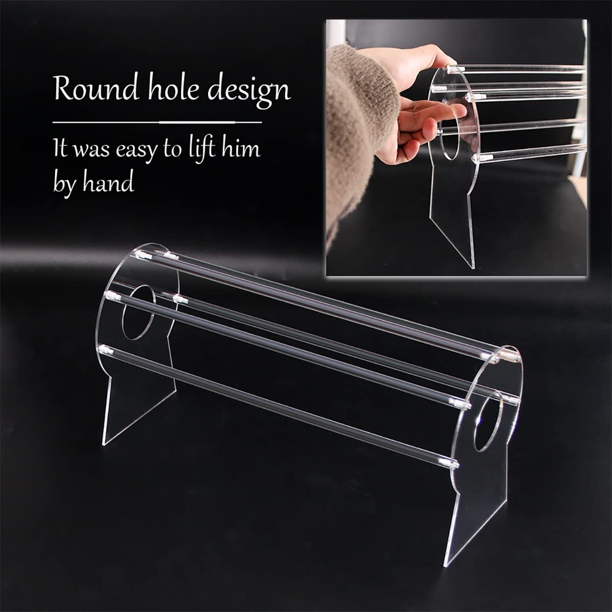 Pangkeep Supporto per fascia in acrilico trasparente per ragazze, 36,6 cm