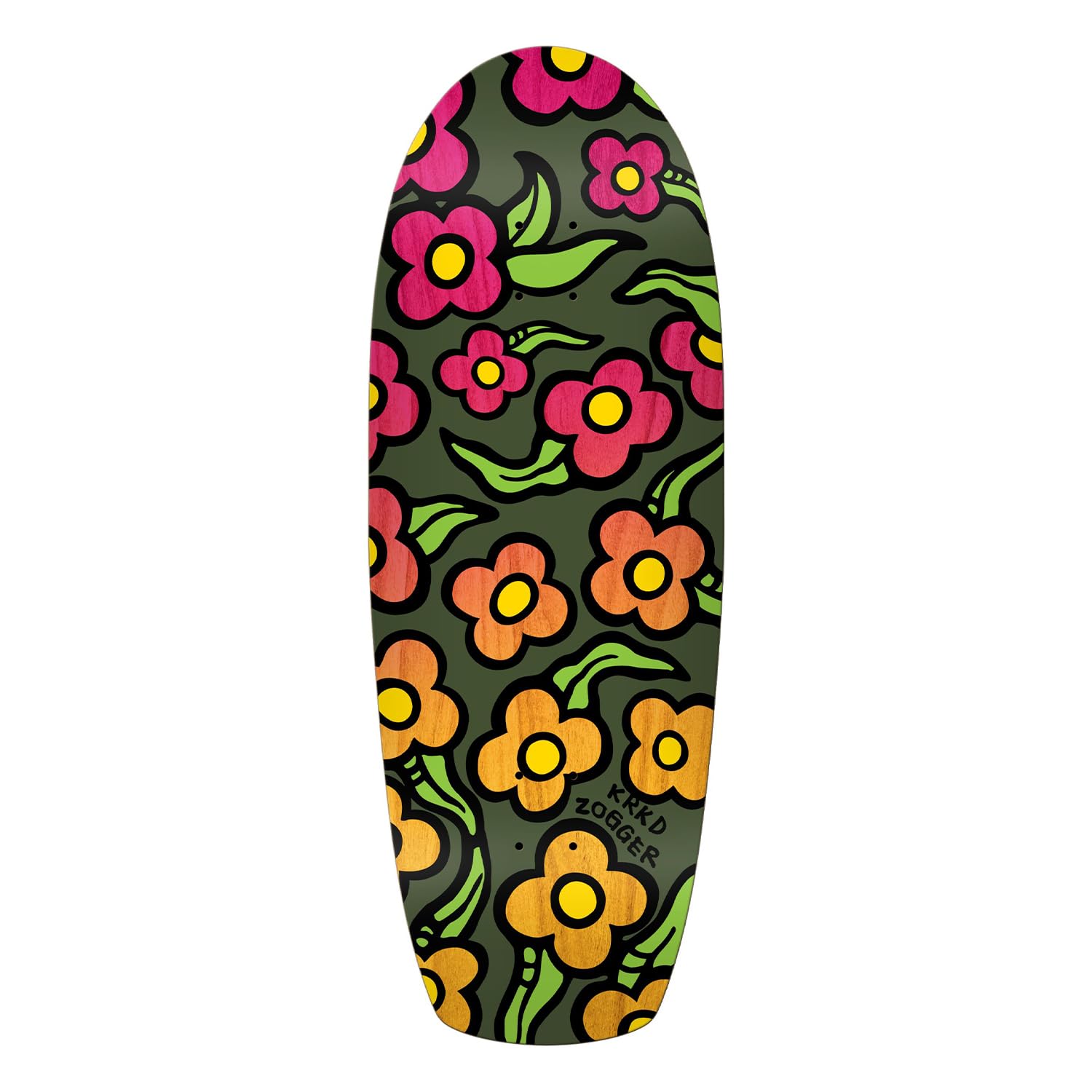 Amazon.com : Krooked Skateboard Deck Zip Zogger Wildstyle Flowers