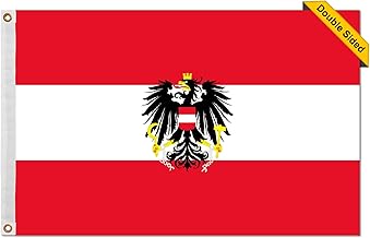 Premium Austrian Eagle Flag,Durable Austrian Eagle Flags 3x5,Heavy Duty AustrianEagle Flags 3x5 Foot outdoor, Vivid Color and Weatherproof Weather Resistant Flag with Two Brass Grommets