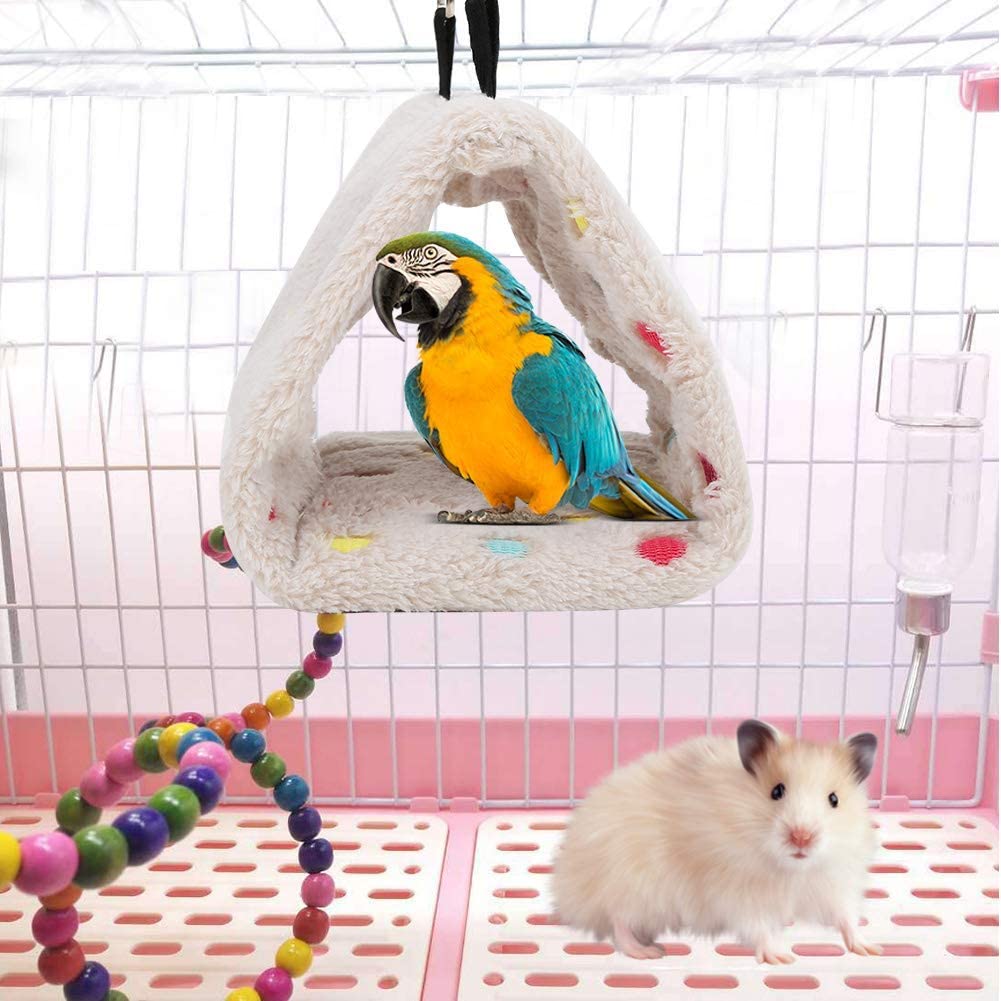 Pluszowe gniazdo dla ptaków Hamster Chomik Wiszące łóżko Klatka dla papugi Papużka falista Papuga Nimfa Conure Sugar Glider (S)