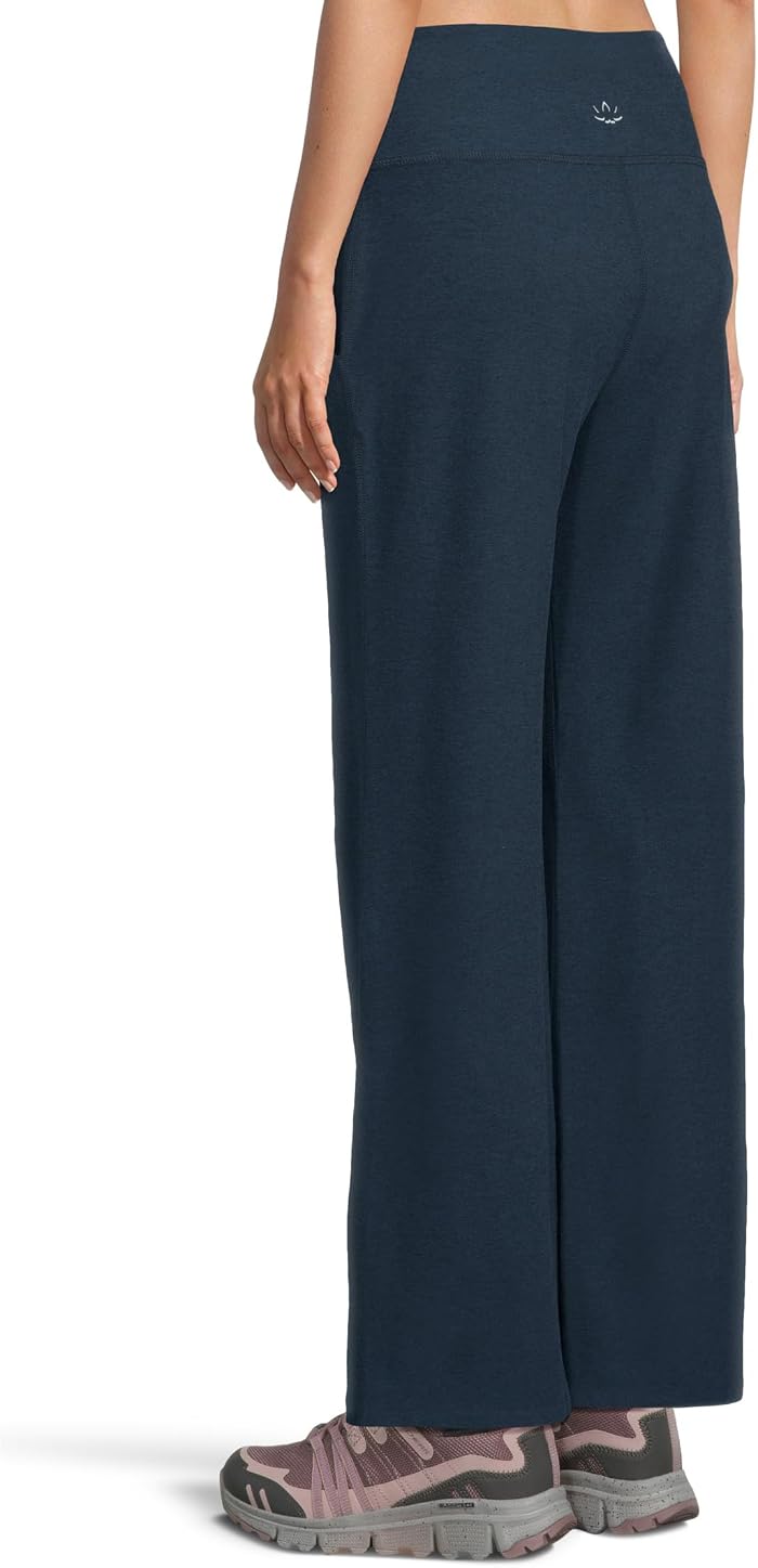 Женские брюки Beyond Yoga Spacedye Laid Back Wide Leg, цвет: Тёмно-синий — фото 2
