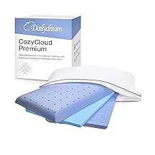 Dailydream CozyCloud Premium Mikrofaserkissen mit höhenverstellbarem Memoryfoam Kern, 65 x 45cm