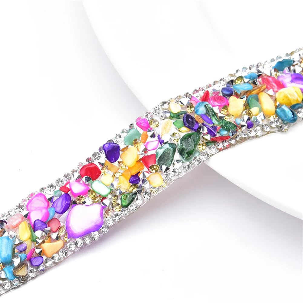 Bande de strass autocollante 1 mètre ruban strass thermocollant mercerie