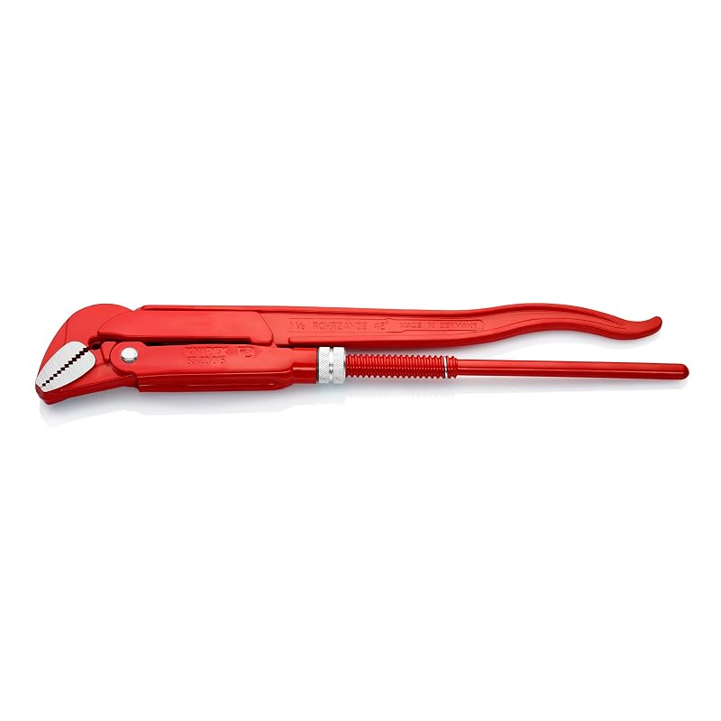 Chave para tubos KNIPEX 83 20 015 com mordentes a 45°, 430 mm, abertura de 60 mm, vermelha, 1 unidade