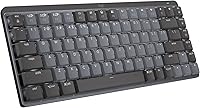 Vista 3 de Logitech MX Teclado mecánico inalámbrico de rendimiento iluminado, interruptores táctiles silenciosos, teclas retroiluminadas, Bluetooth, USB-C