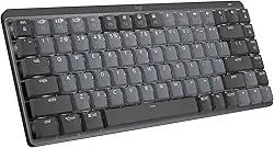Teclado Mecânico sem fio Logitech MX Mechanical Mini com Teclas Retroiluminadas Tactile Quiet, Conexão USB ou Bluetooth Easy-Switch para até 3 dispositivos e Bateria Recarregável