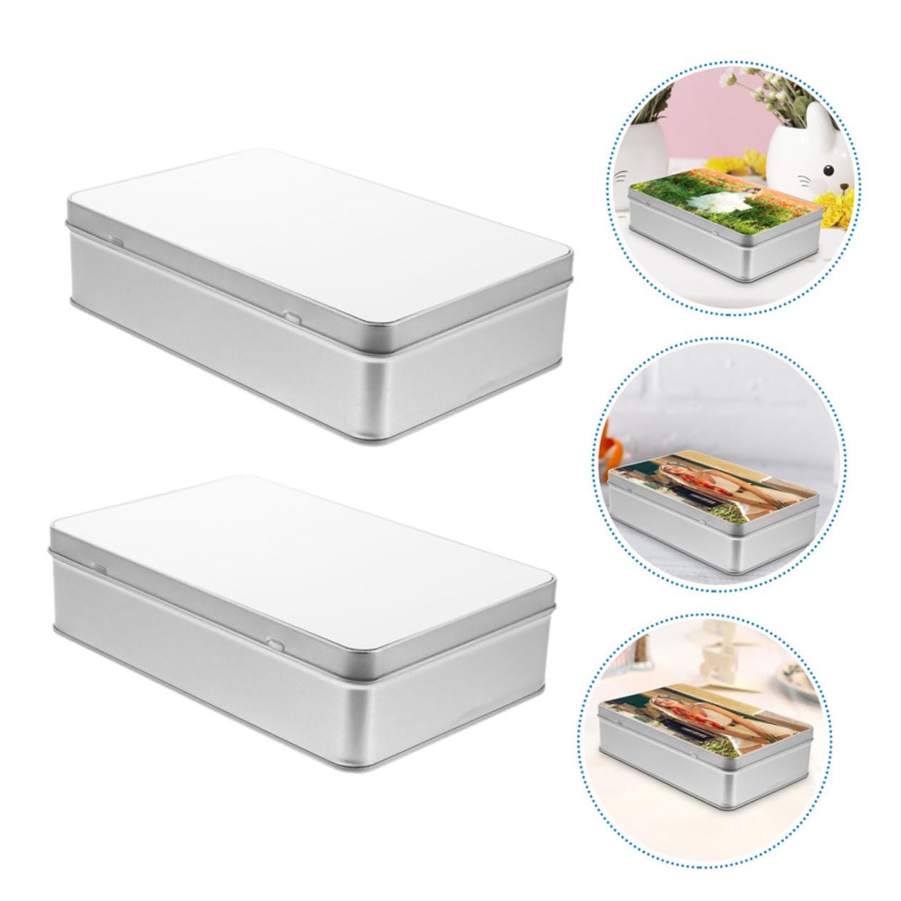 Ipetboom 4juegos Caja De Almacenamiento Para Sublimación Caja Vacía Multiusos Para y Galletas y Bodas Diseño Chic y
