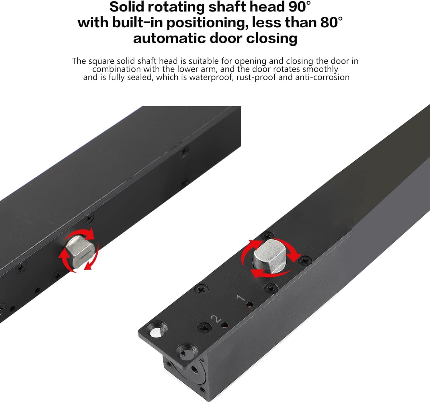 No Mortise Pivot Door Hinge, 220LBS/100KG Load-Bearing Heavy Duty Hardware for Bookcase, Murphy Door Kit Push to Open Adjustable Close Range Invisible Hinges for Glass/Wooden Door
