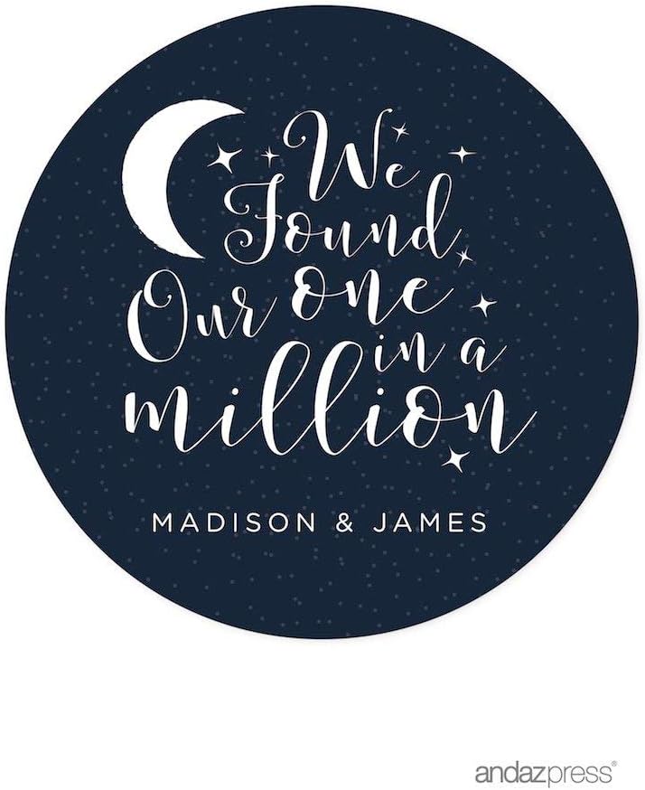 Andaz Press Love You to The Moon and Back Wedding Collection, Framed Table Numbers 17-24 on Perforated Paper, Double-Sided, 4 x 6-inch, 1 Set, Includes Frames