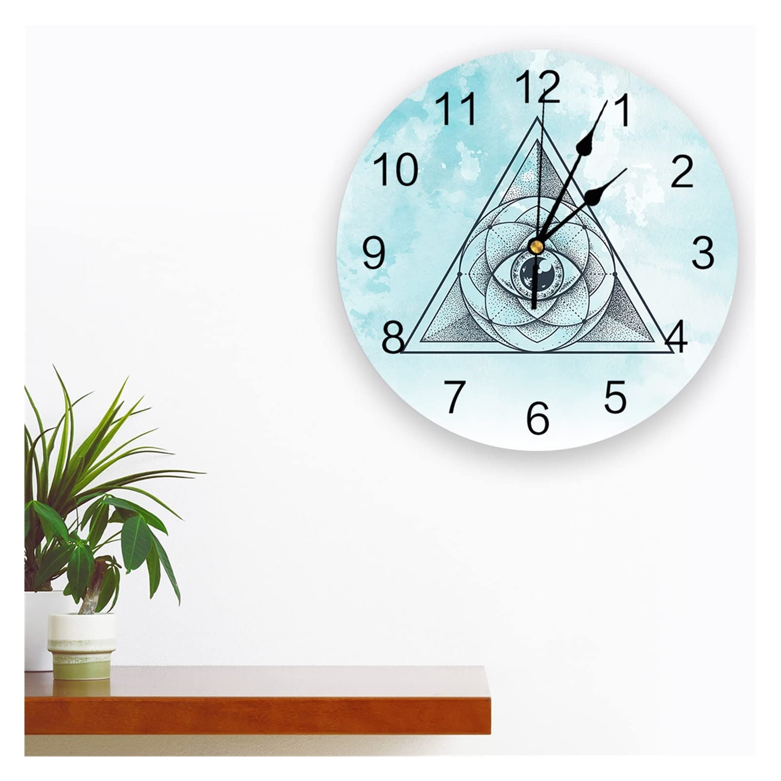 Orologio da parete decorativo Orologio da parete Geometria sacra Orologio digitale silenzioso Operativo Rotondo Casa Ufficio Scuola Orologi per la decorazione