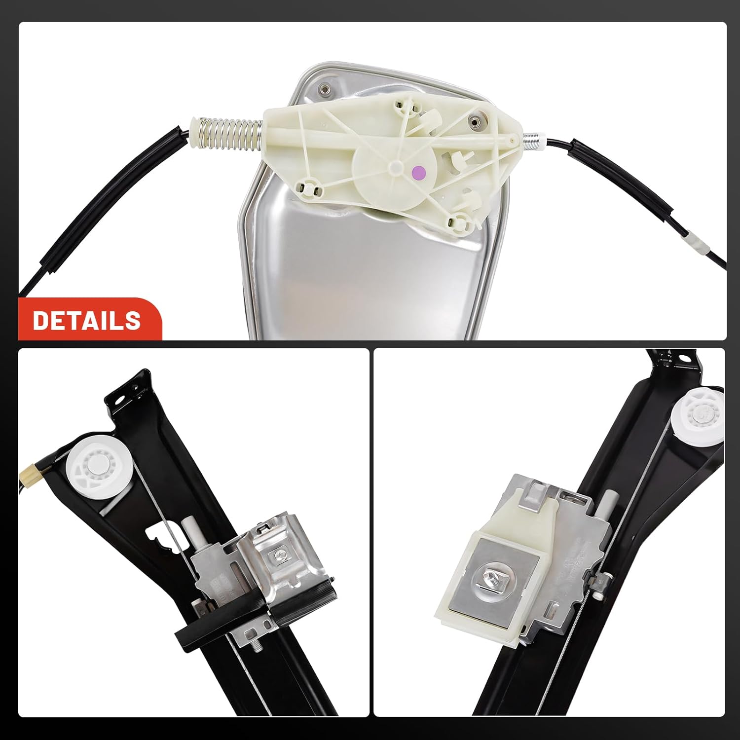 Front Left Driver Power Window Regulator Compatible with VW Volkswagen Eos 2008-2016, Replace# 1Q0-837-461-G, 1Q0837461G