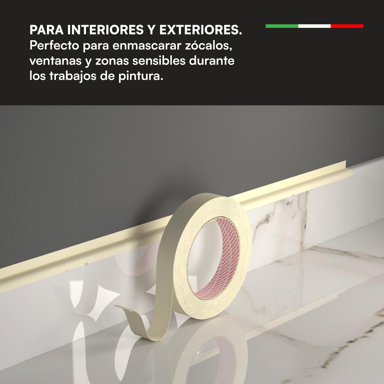 DNK TRADE 16x Cinta de Carrocero Para Pintar y Enmascarar 19mm x 50m - Removible Sin Residuos, Sin Disolventes - Cinta de Pintor Con Papel