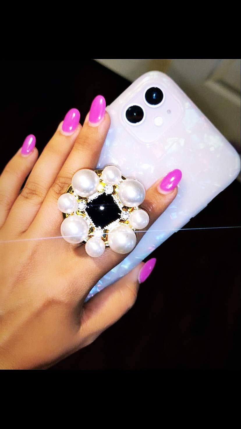 Diamond Pearl Phone Holder Finger Stand Holder Grip Foldable Expanding for All Tablets and Smartphones