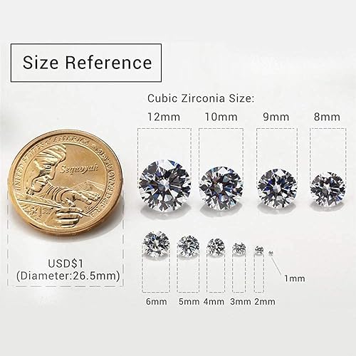 Miniatura 9 de JINGANGZUO 100 piedras redondas de circonita cúbica blanca AAAAA, sueltas circonitas cúbicas para collares, colgantes, aretes, pulseras, anillos,