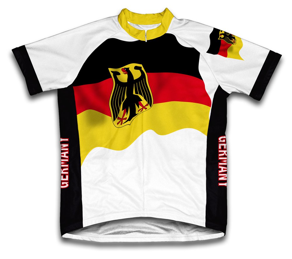 ScudoPro Germany Flag Short Sleeve Cycling Jersey for Men - Size L