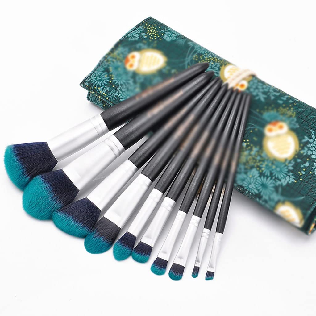 10 Ensemble de pinceaux de Maquillage Ensemble Complet de pinceaux de beauté Outils Pinceau Ombre à paupières Pinceau de Maquillage